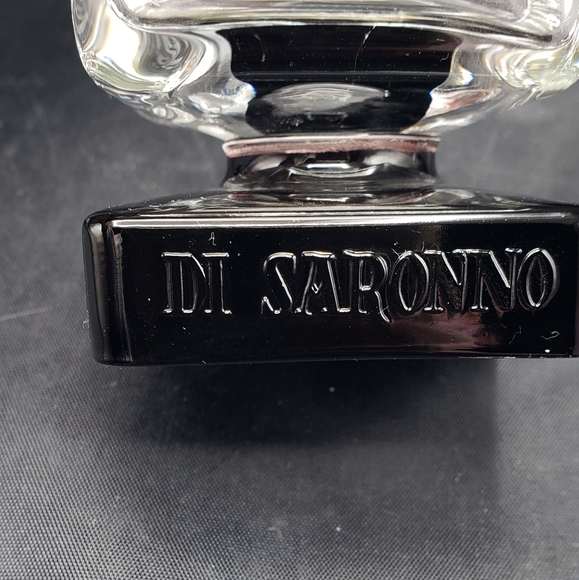 VTG DiSaronno black bottom square glass cordial set (2) barware - Picture 3 of 5
